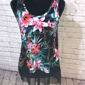 Adorable Jennifer Lopez Floral Tunic Style Tank